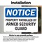 Signmission Property Patrolled By Armed Security Guard OSHA Notice Sign, Vinyl Decal, 10in W x 7in L, 2PK OS-2PACK-NS-D-710-L-16436 - alternate 3